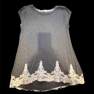 Top - Gray with cream detail